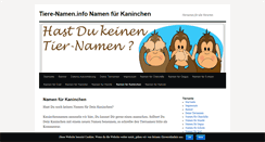 Desktop Screenshot of kaninchen.tiere-namen.info