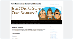 Desktop Screenshot of chinchilla.tiere-namen.info