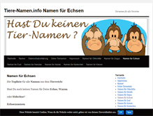 Tablet Screenshot of echsen.tiere-namen.info